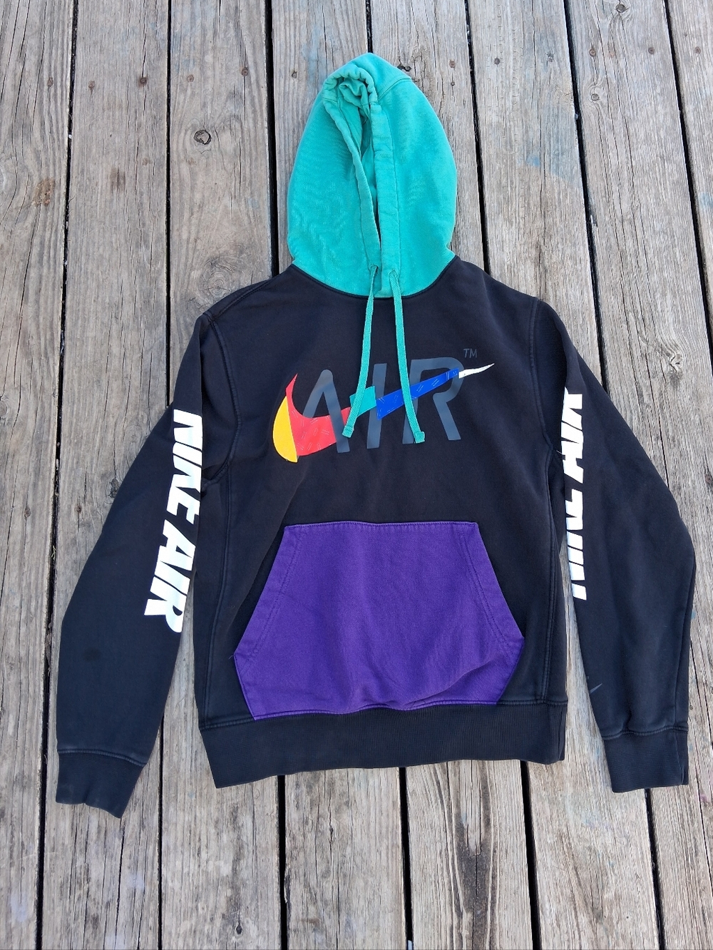Nike Air Colorblock Hoodie Small Rainbow Swoosh